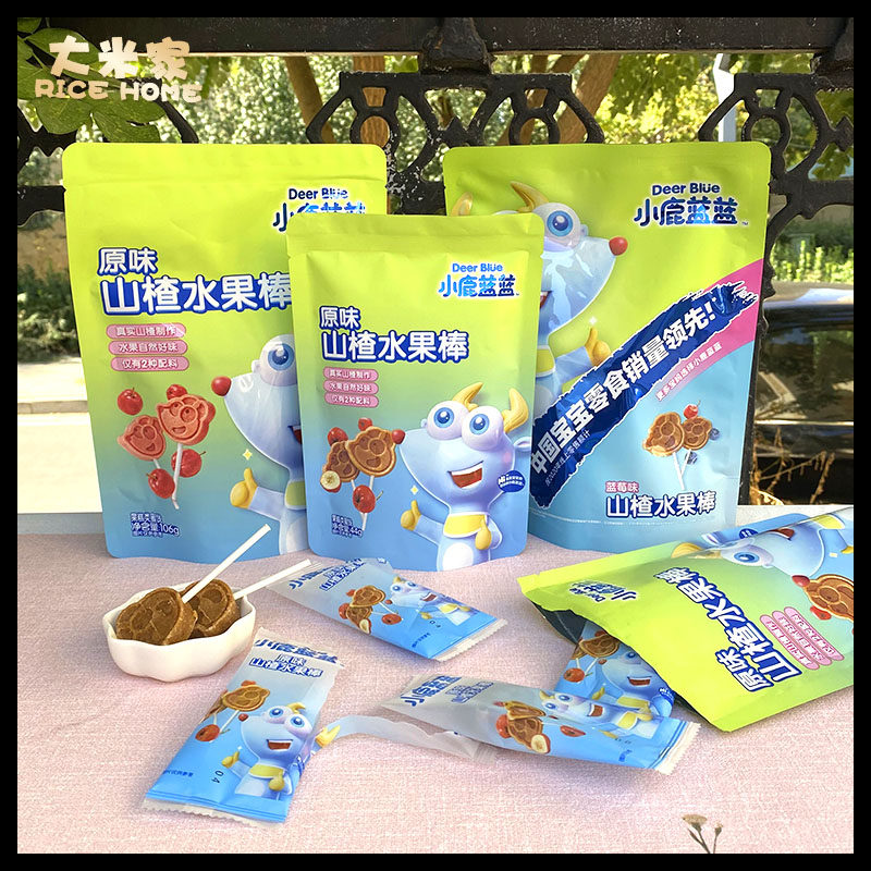 小鹿蓝蓝山楂棒水果棒儿童零食蜜饯果干106g水果肉条山楂棒棒糖,淘宝优惠券,粉丝福利购,淘宝优惠卷