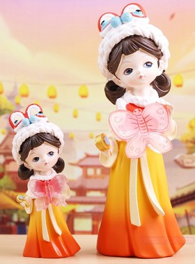 中式古风少女汉服摆件送女孩礼物