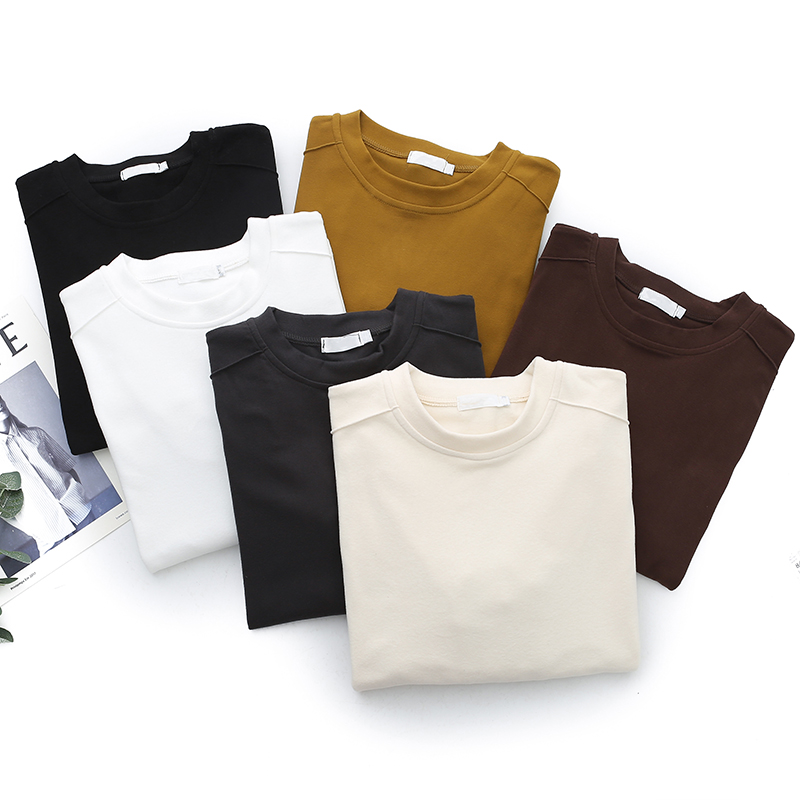 大码女装秋冬季德绒圆领打底衫胖MM200斤弹力显瘦新款双面绒卫衣 - 图0