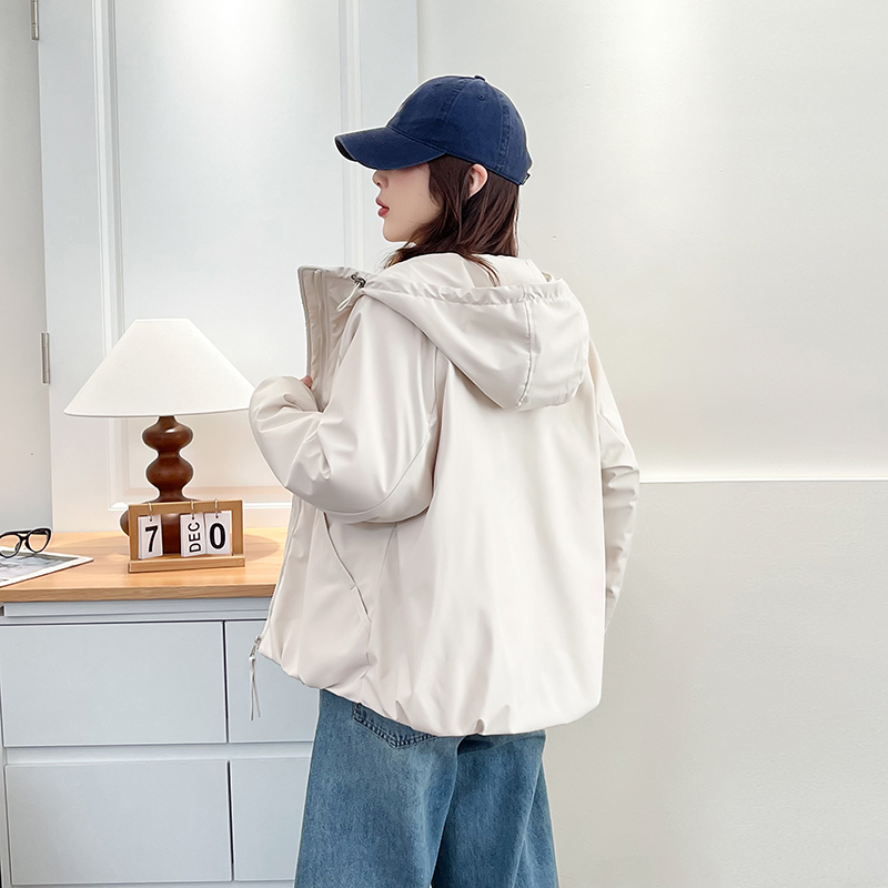 秋冬季大码夹棉冲锋衣外套女200斤胖mm显瘦防风飞行夹克冬运动服 - 图2