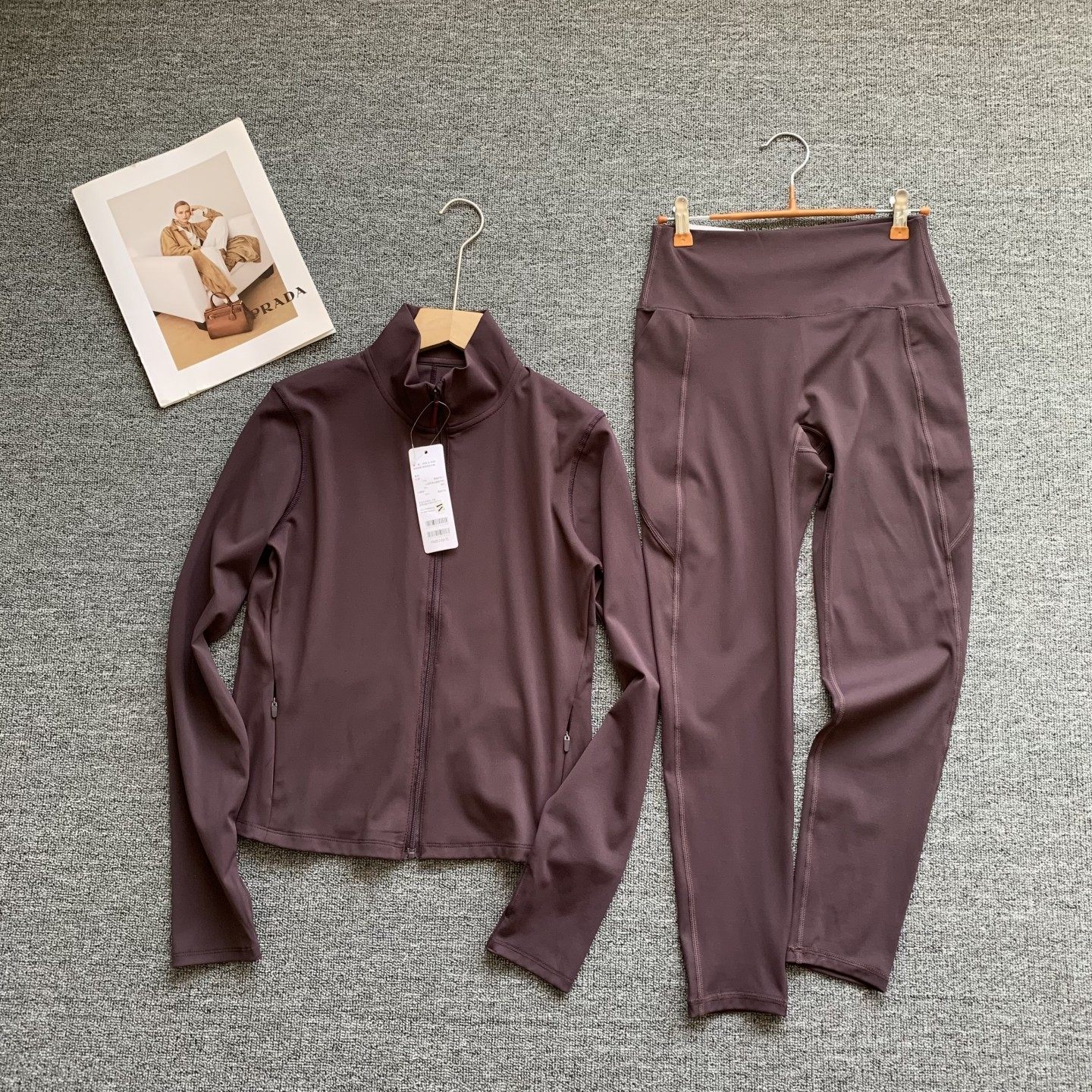 立领运动瑜伽服套装女秋季新款跑步健身瑜伽拉链外套四季可穿套装,淘宝优惠券,粉丝福利购,淘宝优惠卷