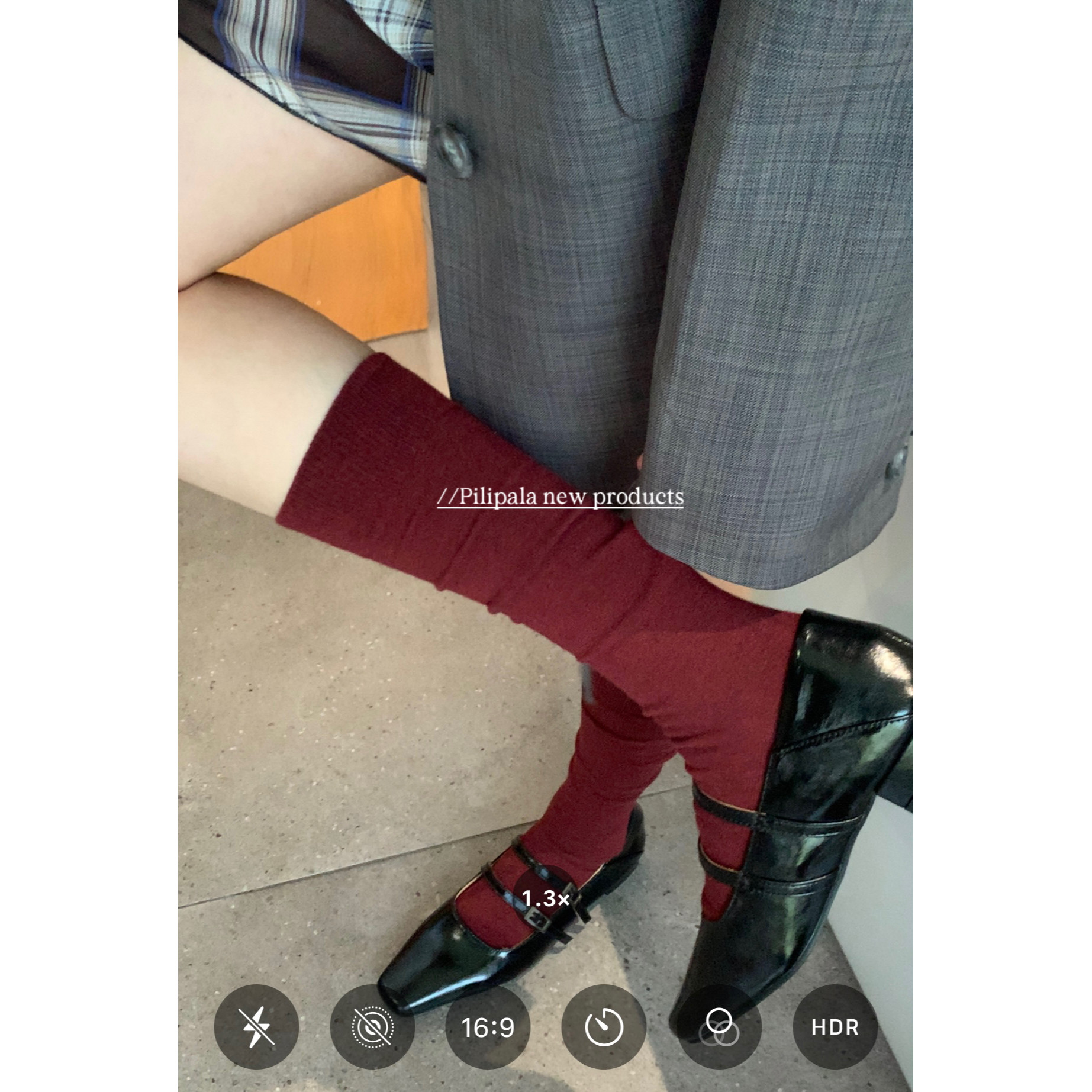 “车厘子果酱”安哥拉红袜子酒红色中长筒袜子女堆堆小腿袜纯棉,淘宝优惠券,粉丝福利购,淘宝优惠卷