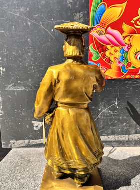 大禹治水铜像摆件高50公分站像