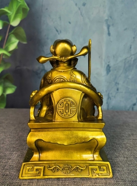 天师钟馗铜像摆件神威招财坐像