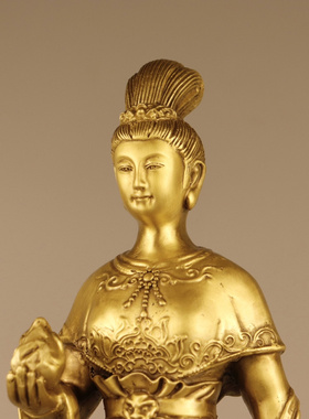 女娲娘娘补天铜像摆件大号工艺品