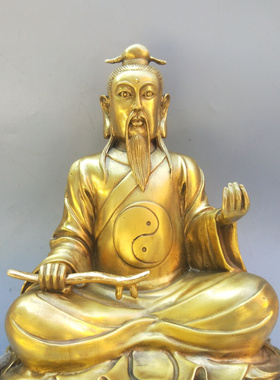 风水祖师杨筠松摆件铜八卦祖师爷