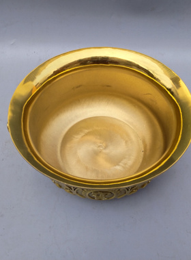 如意聚宝盆摆件铜双耳招财门厅