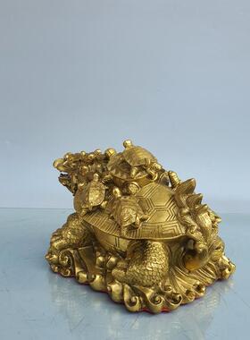 铜龟龙龟九子龟摆件家居桌面招财