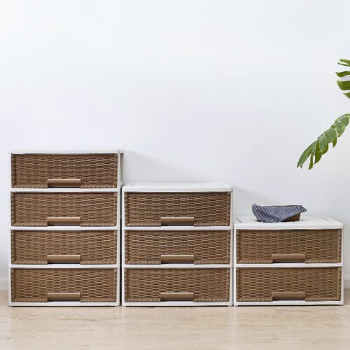 零食收纳柜抽屉式多层家用客厅衣服收纳箱玩具零食整理箱储物柜子 - 图2