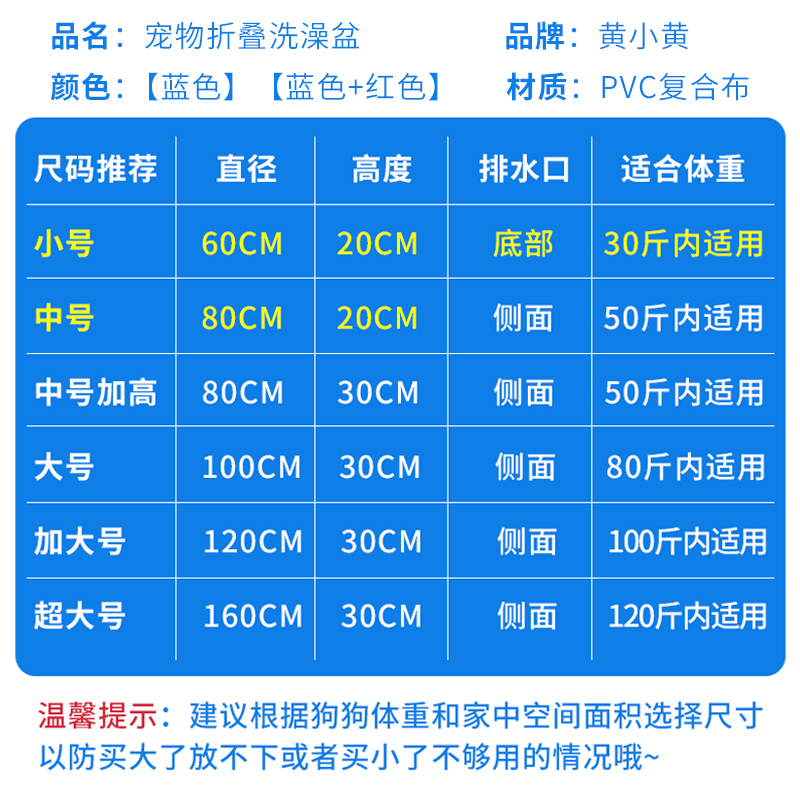 狗狗洗澡盆可折叠大型犬金毛专用宠物游泳池浴缸洗澡桶洗猫咪浴盆 - 图1