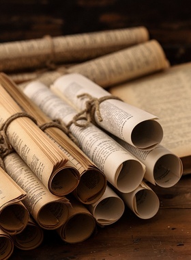 复古英文书页卷书卷外国书卷居家装饰品婚庆礼品软装摆件摄影