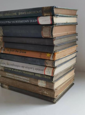 装饰书精装外文书古旧书橱窗复古书创意摆件摄影道具书老旧古董书