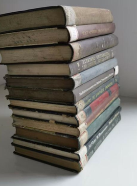 装饰书精装外文书古旧书橱窗复古书创意摆件摄影道具书老旧古董书