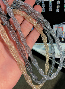 韩版简约网状镶钻短款小清新项链