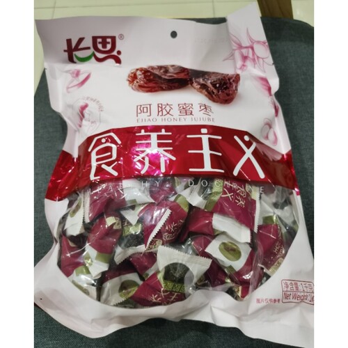 新货长思阿胶蜜枣独立包装去核山东大枣特产零食黑糖原味新 - 图0