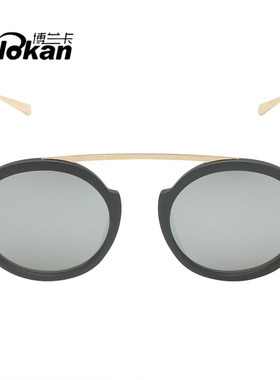 圆框情侣个性风配近视偏光镜