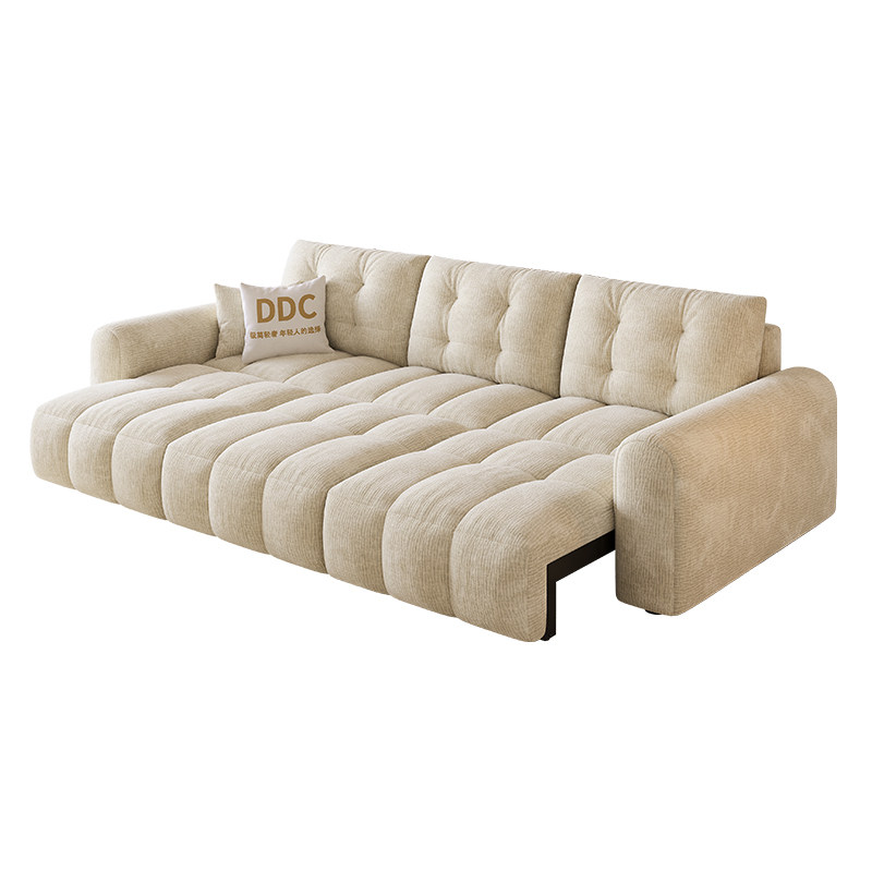 DDC雪尼尔布艺电动多功能沙发可躺可睡小户型客厅奶油风沙发床,淘宝优惠券,粉丝福利购,淘宝优惠卷
