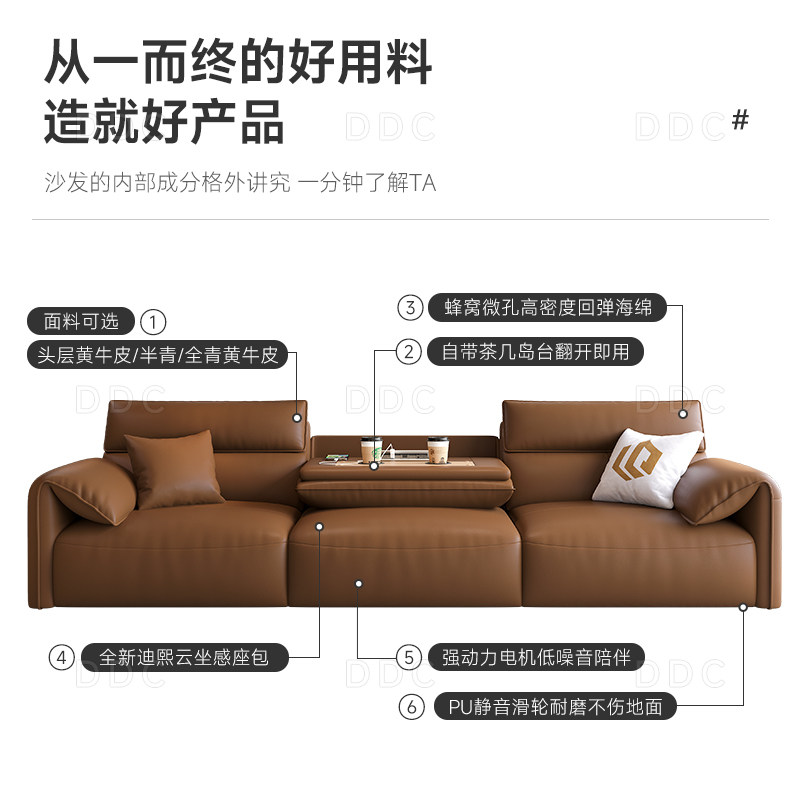 政府补贴DDC电动多功能沙发客厅2025新款大象耳朵真皮两用沙发床,淘宝优惠券,粉丝福利购,淘宝优惠卷