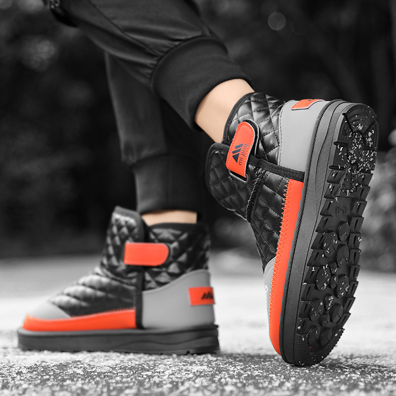 儿童雪地靴男童冬季新款皮毛一体雪地棉中大童女孩加绒保暖大棉鞋,淘宝优惠券,粉丝福利购,淘宝优惠卷