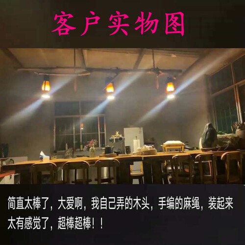 马灯吊灯复古仿真火焰灯装饰老式煤油灯创意个性饭店茶楼火锅店灯 - 图2