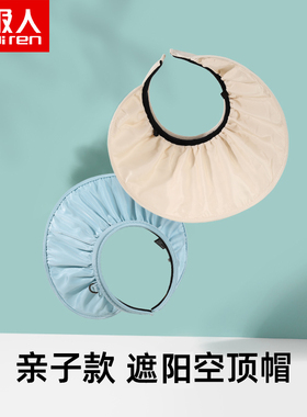 防晒遮阳亲子夏季大檐发箍贝壳帽