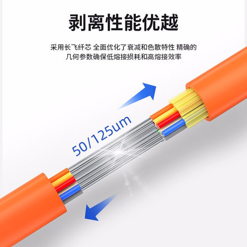 室内4芯/6芯/8芯/12芯/24芯/48芯多模万兆光缆光纤OM3束状150跨度300跨距 - 图2