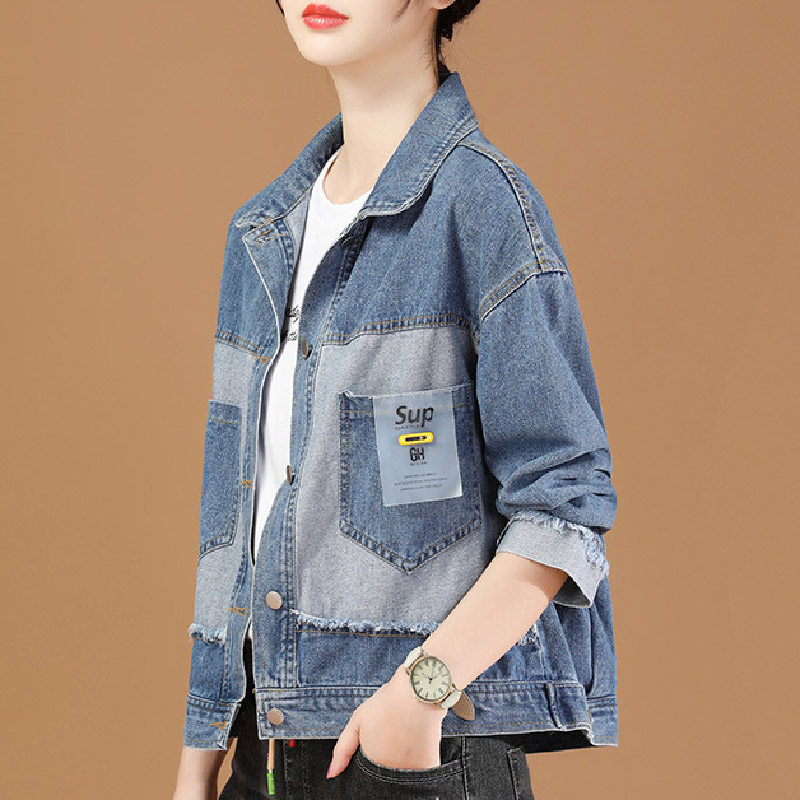 阿玛施休闲宽松长袖牛仔2020夹克 zhenya臻娅短外套
