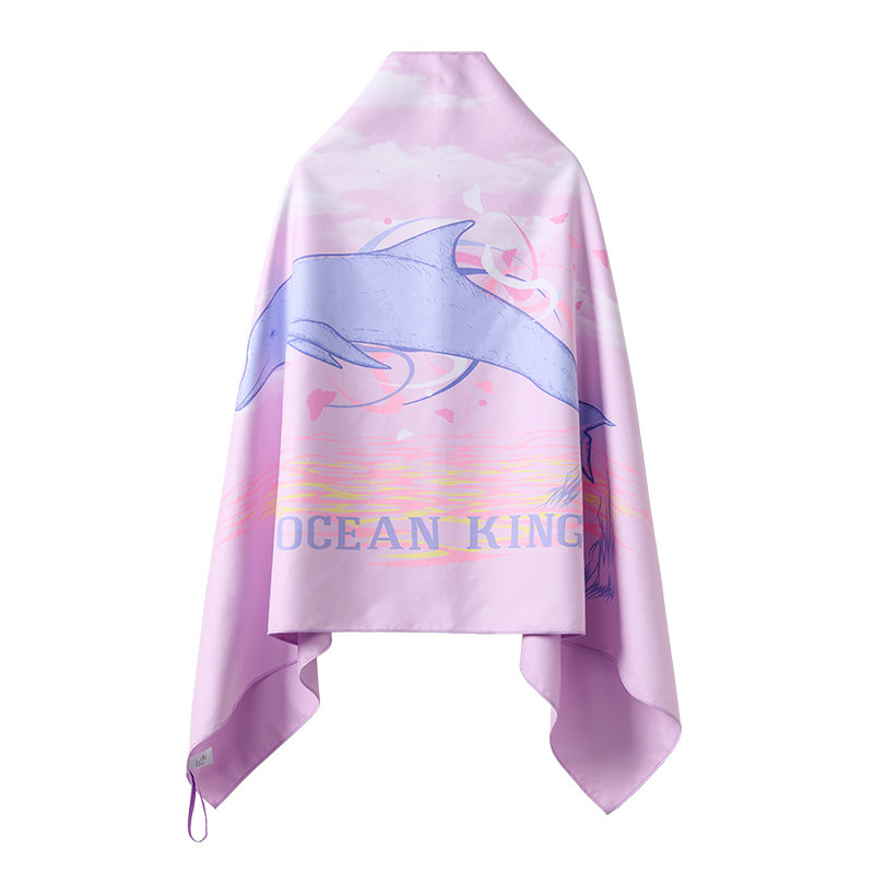 速干浴巾女游泳浴披男款吸水沙滩巾 羽克浴巾/吸水巾