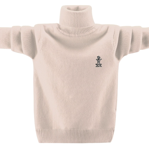 Детский утепленный белый базовый приятный телу свитер для мальчиков, детская одежда