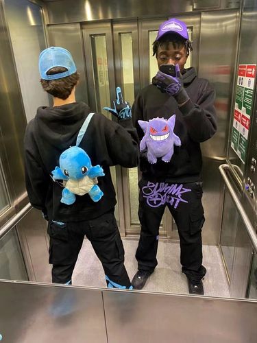 Minustwo cargos欧美y2k印花拼接工装裤男高街长裤ins超火百搭af1 - 图2