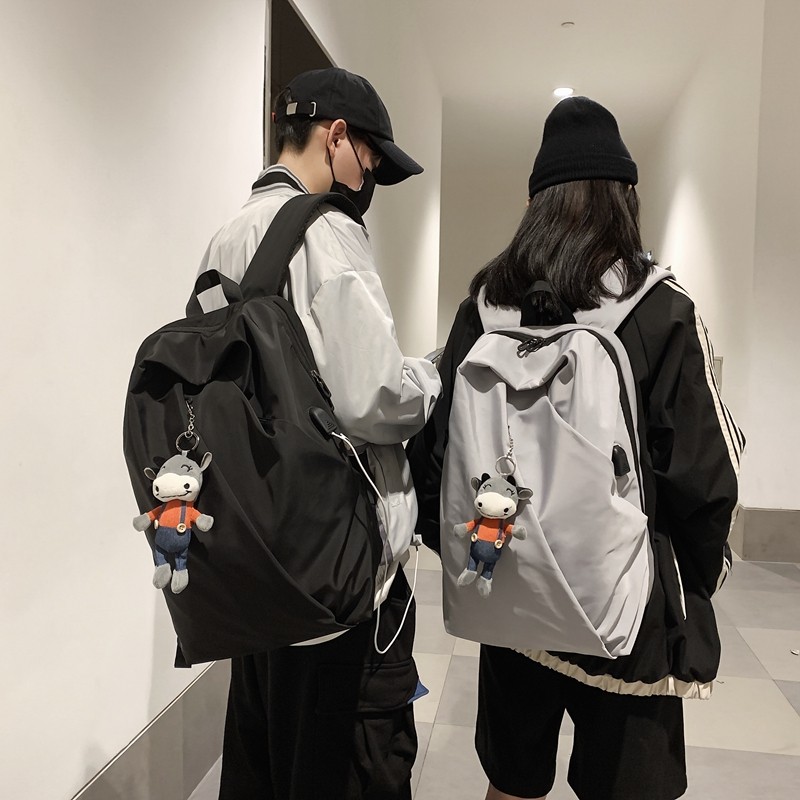 男韩版简约潮流高中大学生双肩包 满江红箱包双肩背包