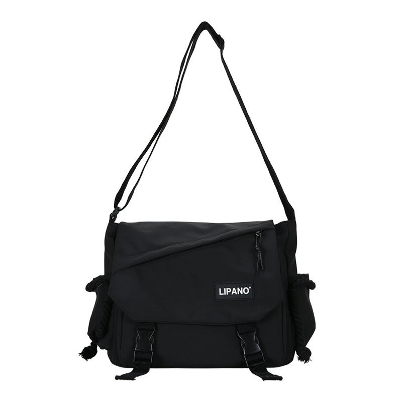 ins日系潮牌百搭学生单肩女斜挎包 满江红箱包男士包袋