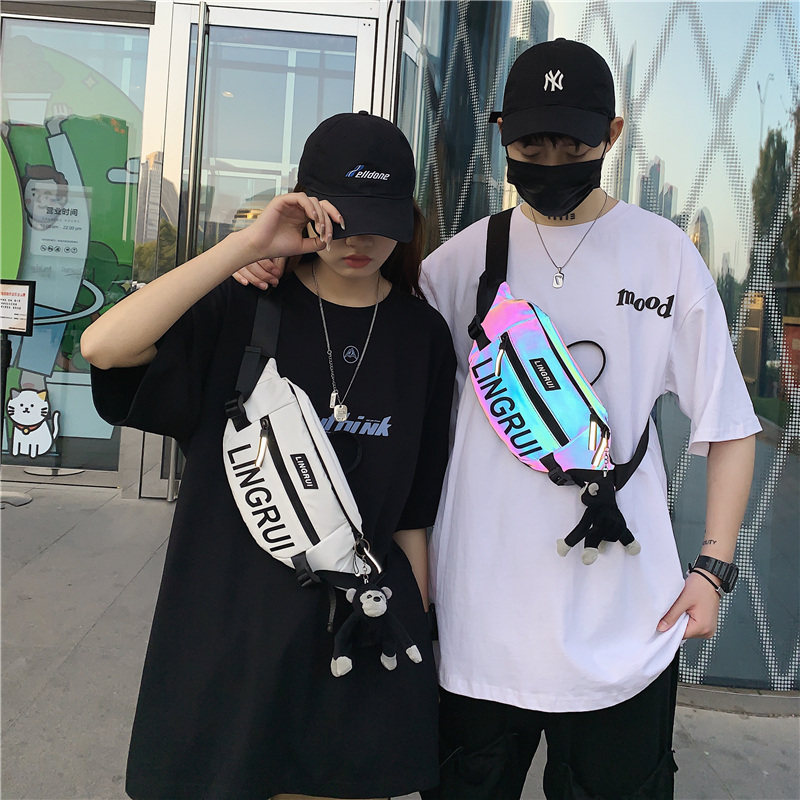 胸包男士街头潮牌运动男生斜挎包 满江红箱包男士包袋