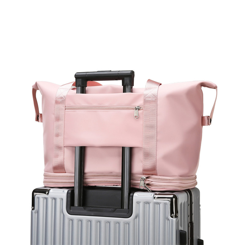 旅行包女大容量短途出差折叠收纳袋 满江红箱包旅行袋