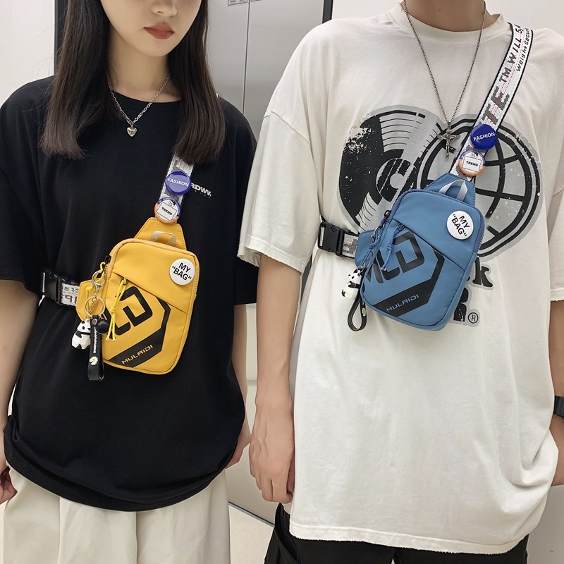 ins潮手机包女学生个性休闲斜挎包 满江红箱包男士包袋