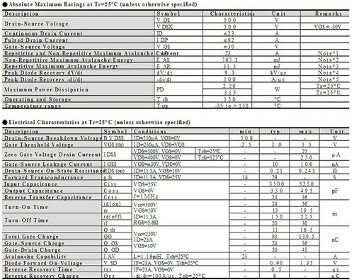 进口FMH23N50E电焊机23N50E三极管 场效应500V23A全新现货 - 图2
