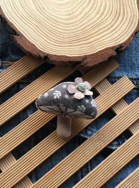 新款卡通手工布艺动物森系小熊充棉森系儿童发夹别针饰品胸针配饰