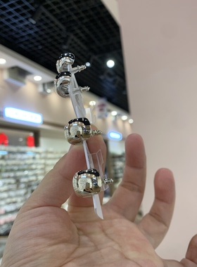 新款时尚亮面光版银针耳钉设计感欧美耳环素圈高级感时尚大气耳饰