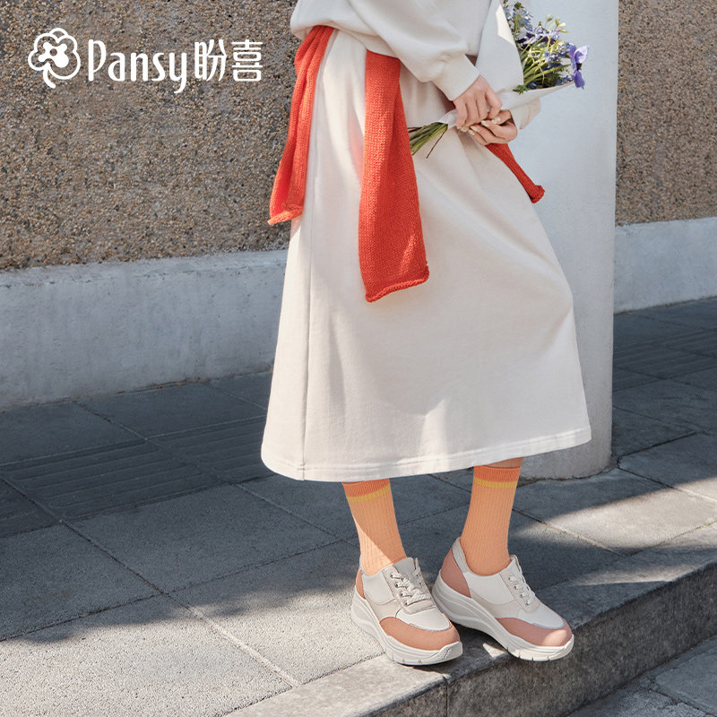 Pansy盼喜日本女鞋透气舒适轻便时尚坡跟运动休闲鞋春款,淘宝优惠券,粉丝福利购,淘宝优惠卷