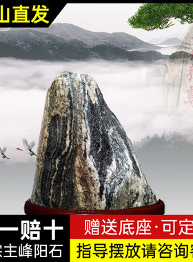 泰山石未切割原石石敢当摆件保真镇宅补角化冲室内外办公室靠山石