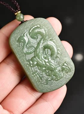 男女款和田玉生肖龙吊坠