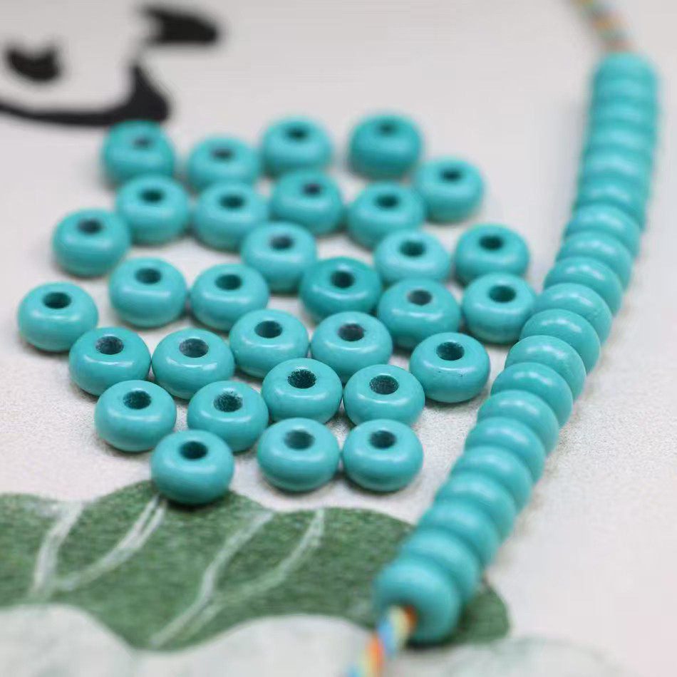 天然原矿高瓷绿松石6 8 10隔片隔珠垫片金刚星月佛珠文玩DIY配饰,淘宝优惠券,粉丝福利购,淘宝优惠卷