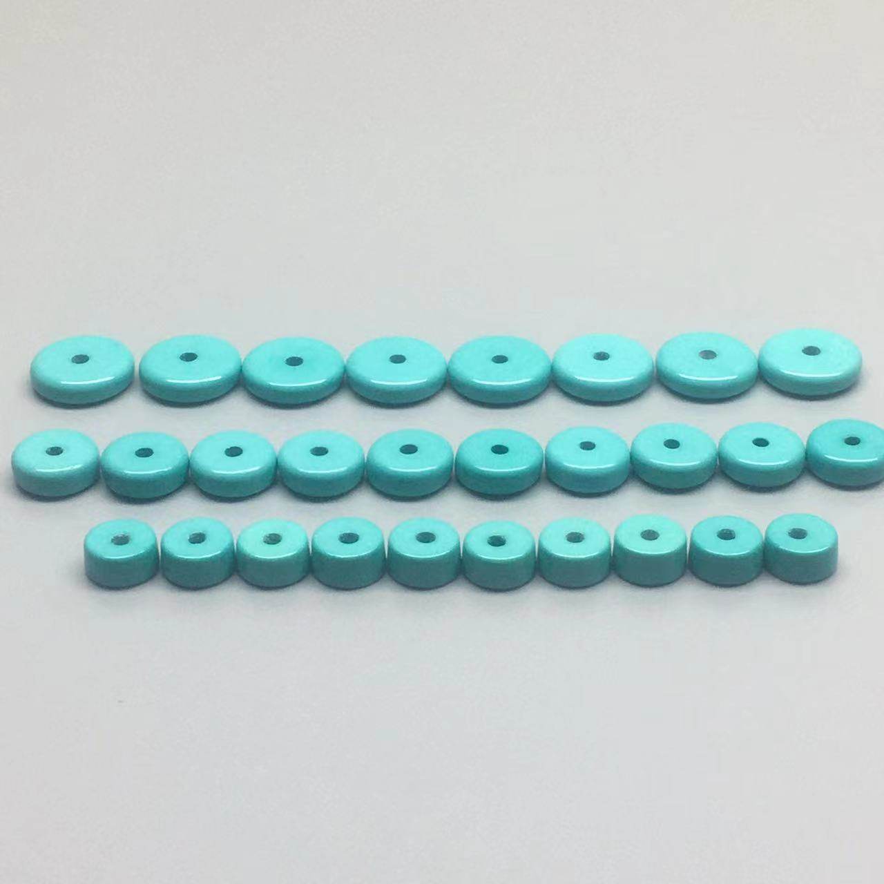 天然原矿高瓷绿松石6 8 10隔片隔珠垫片金刚星月佛珠文玩DIY配饰,淘宝优惠券,粉丝福利购,淘宝优惠卷