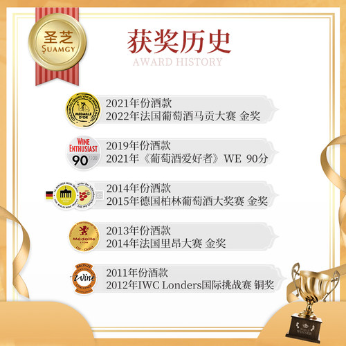 圣芝G300罗纳河谷金奖红酒整箱装法国村庄级AOC进口干红葡萄酒6支 - 图1