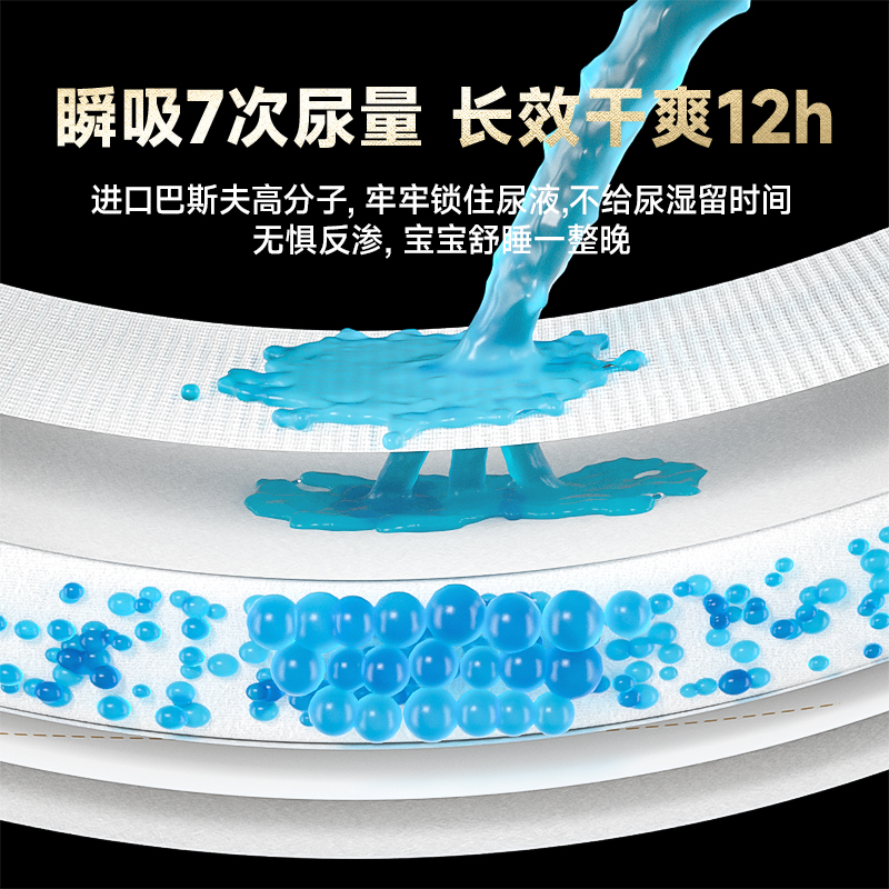 奇品黑皇冠纸尿裤拉拉裤 新生婴儿尿不湿学步裤NB S M L XL XXL码 - 图3