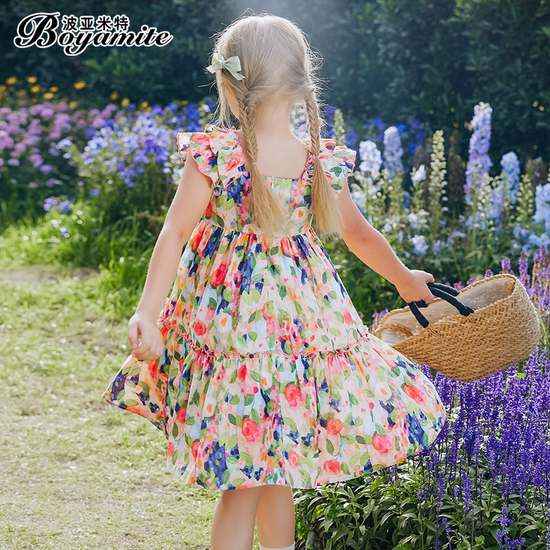 波亚米特 23年夏季款 女童纯棉薄款碎花连衣裙 天猫优惠券折后¥99包邮(¥119-20)110~150码可选