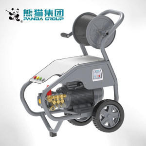 熊猫新品专业商用洗车机高压清洗机水枪设备养殖场卷管器3.5KW