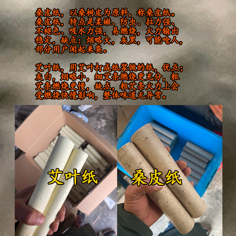 阿磊家3cm艾条三年陈深山手工石磨纯艾叶艾条艾灸棒蕲艾家用正品 - 图0