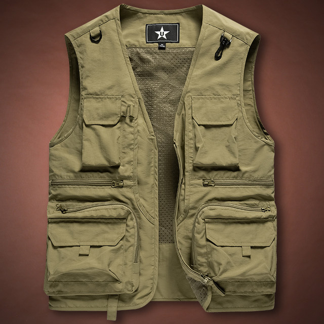 Outdoor vest jpdun multi-pocket loose spring and autumn