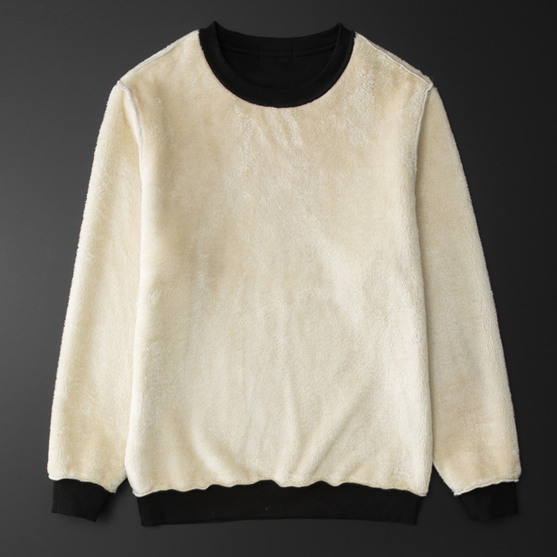 羊羔绒圆领宽松男士秋冬季加绒卫衣 能天服饰卫衣